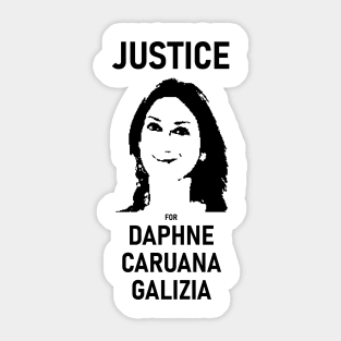 Justice for Daphne Caruana Galizia Sticker